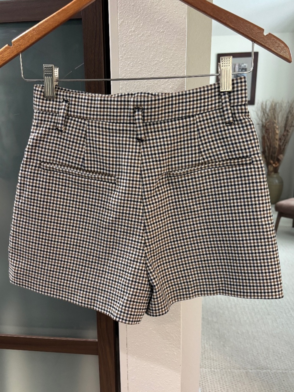 Zara Mini Check High Waisted Skort Size XS - Picture 5 of 11